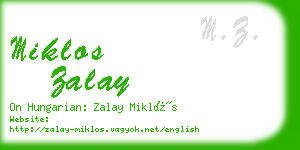 miklos zalay business card